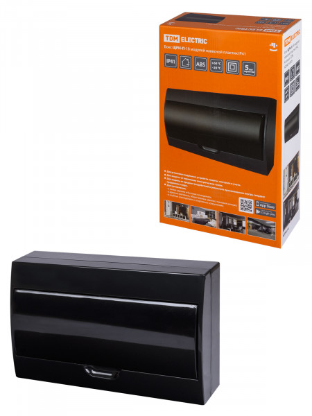 КОРПУС МОДУЛЬНЫЙ ПЛАСТ.ЩРН-П-18 IP40 АНТРАЦИТ TDM SQ0901-0905