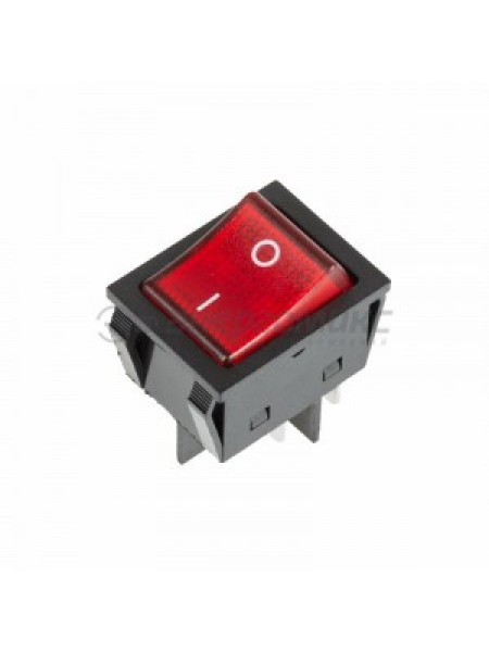 МИКРО ПРЯМОУГ.КРАСНЫЙ С ПОДСВ.35*25 4КОНТ.25А !!! 36-2343