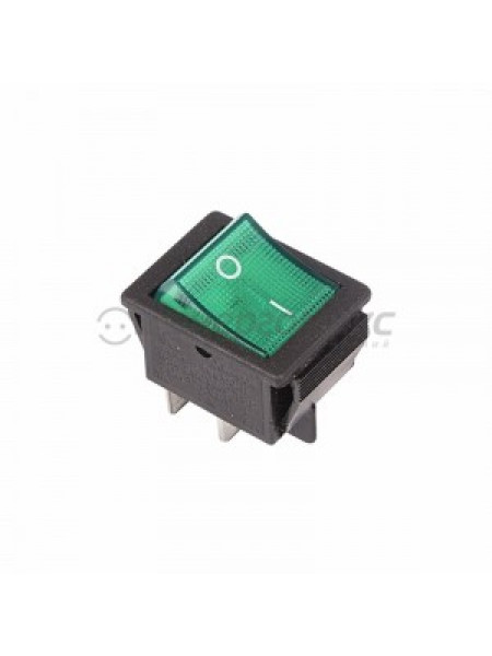 МИКРО ПРЯМОУГ.ЗЕЛЕНЫЙ С ПОДСВ.31*25 16А 4с 36-2332