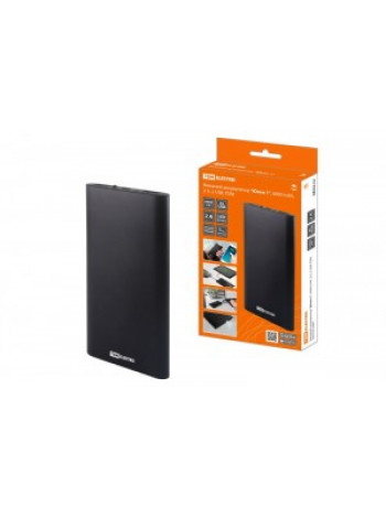 АККУМУЛЯТОР ВНЕШНИЙ POWER BANK TDM "Юкон 1", 6000mAh Li-Po, 2XUSB, 2А, черный SQ1703-000