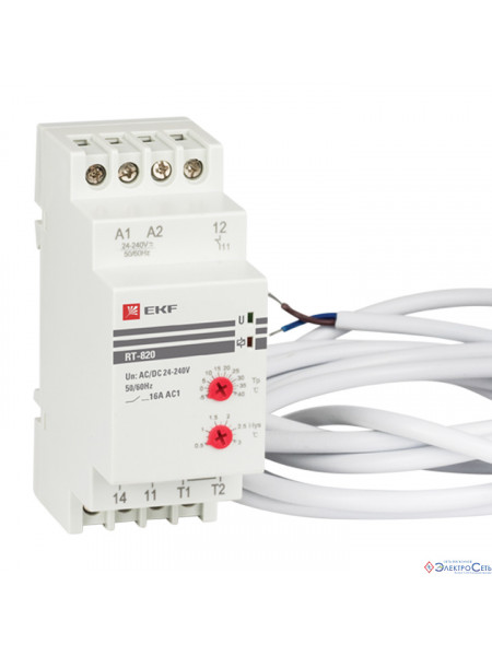 ТЕРМОСТАТ DIN-РЕЙКА EKF RT-820 (-5+40С) DIN-РЕЙКА