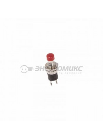 МИКРО КНОПКА МЕТАЛЛ КРАСНАЯ 10ММ (2с) OFF-(ON) Ø7.2  36-3310