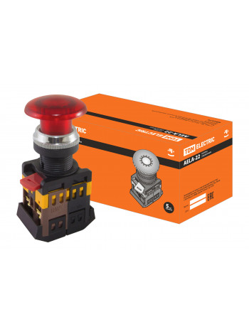 КНОПКА AELA-22 ГРИБОК КРАСНЫЙ 1З+1Р TDM SQ0704-0013