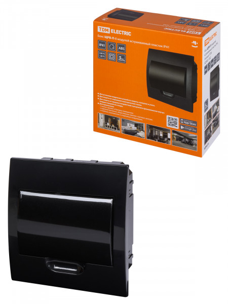 КОРПУС МОДУЛЬНЫЙ ПЛАСТ.ЩРВ 8 IP40 АНТРАЦИТ TDM SQ0902-1002