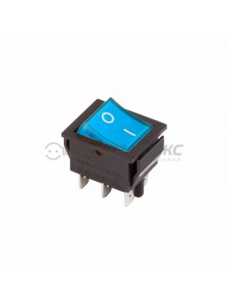 МИКРО ПРЯМОУГ.СИНИЙ С ПОДСВ.30*25 6КОНТ. 36-2351